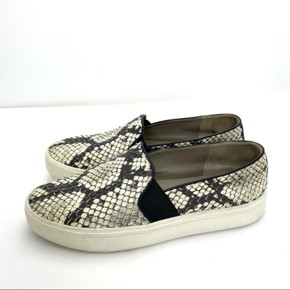 Vince Python Snakeskin Leather Slip on Shoes - Picture 6 of 10
